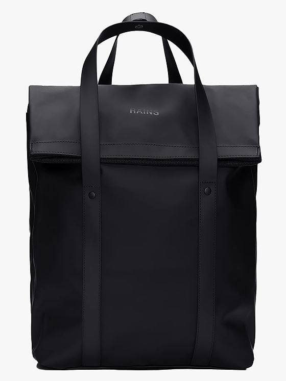 Rains 2 Way Tote Backpack Black