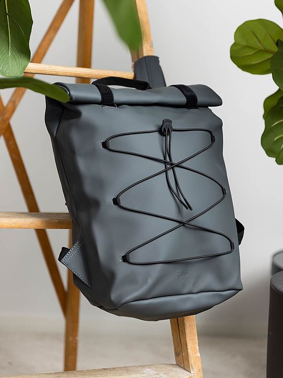 Rains Velcro Rolltop Backpack Slate