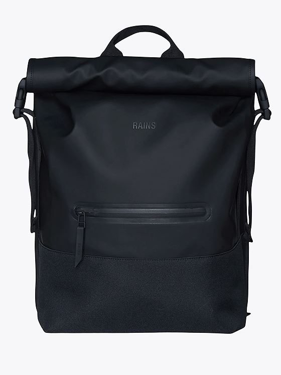 Rains Buckle Rolltop Rucksack Black