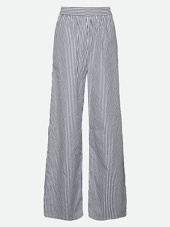 Rosemunde Ivy Straight Trousers Navy Stripe