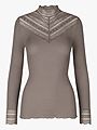Rosemunde Benita Silk T-shirt w/lace Falcon