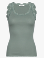 Rosemunde Babette Silk Top With Lace Chinois Green