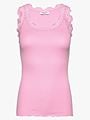 Rosemunde Babette Silk Top With Lace Prism Pink