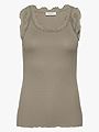 Rosemunde Babette Silk Top With Lace Laurel Oak