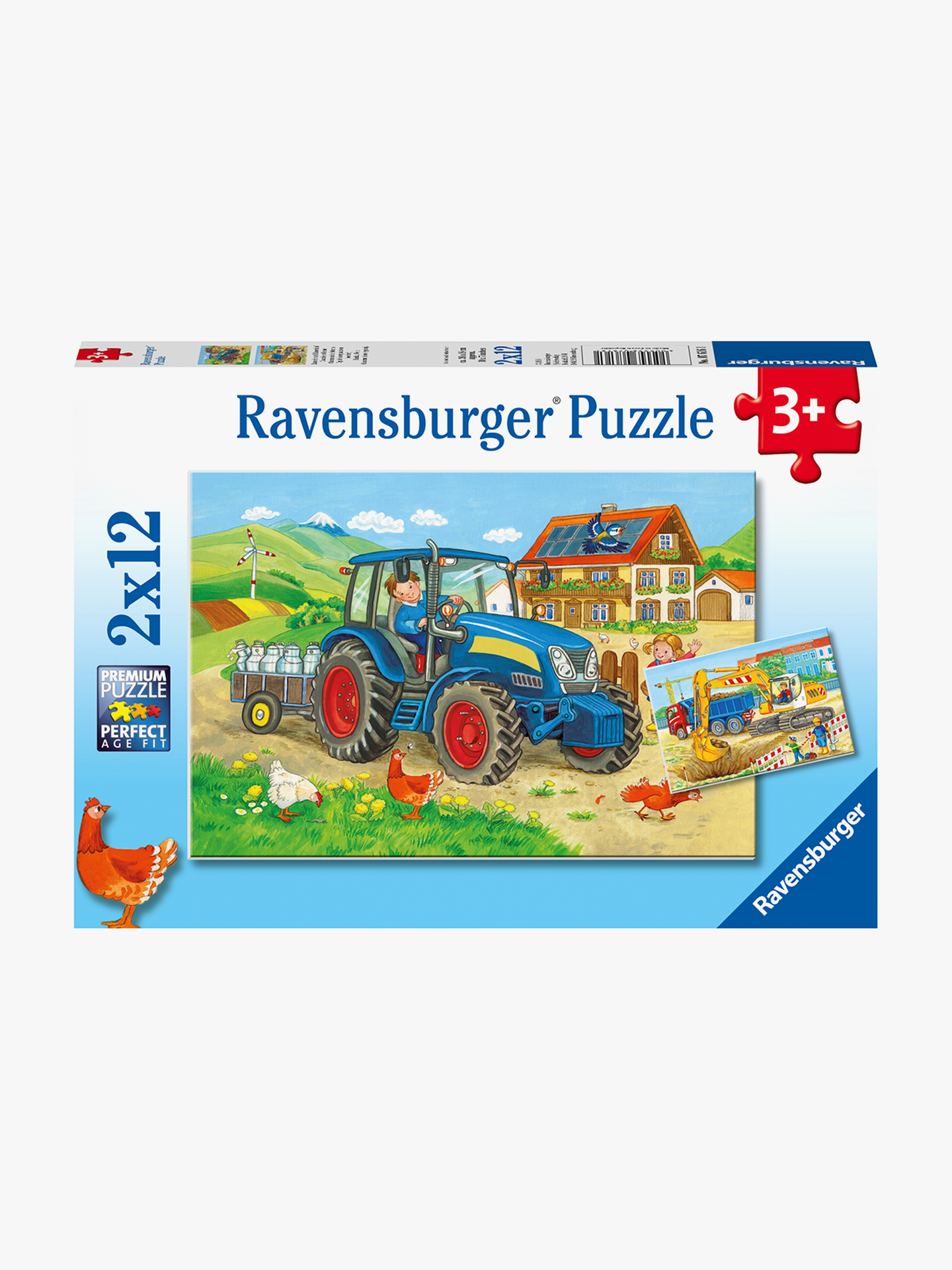 Ravensburger På bondegården 2x12p Flerfarget