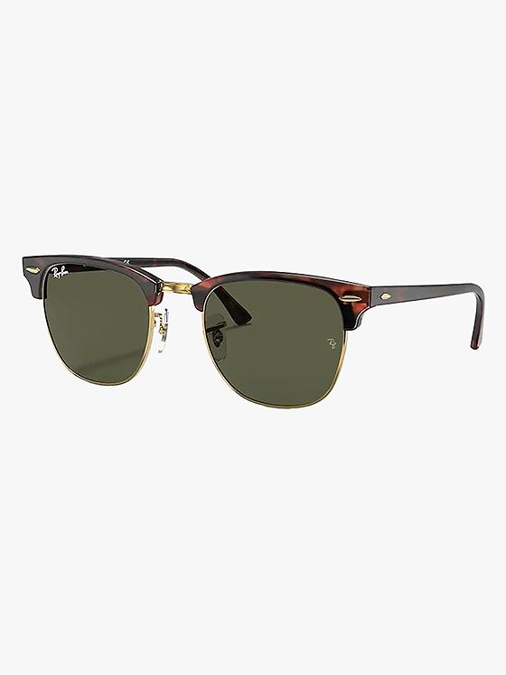Ray-Ban Clubmaster Tortoise / Green Solid Color
