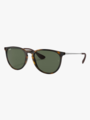 Ray-Ban Erika Frame: Polished Light Havana / Lenses: G-15 Green