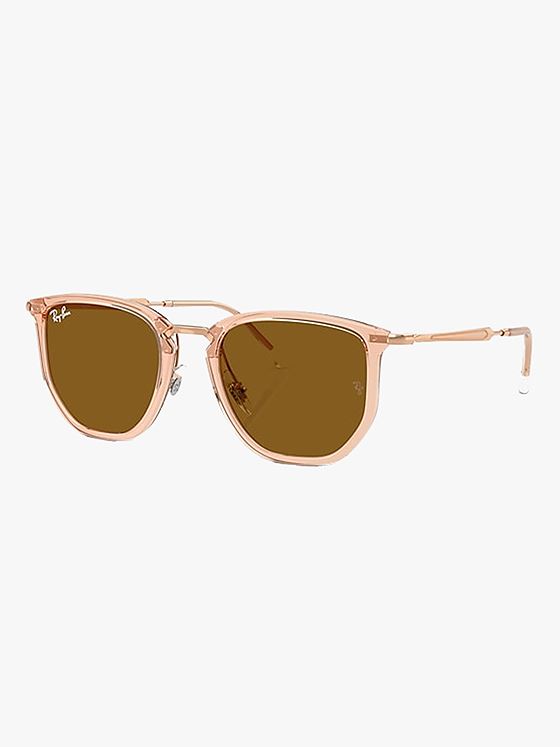 Ray-Ban 0RB4451 Frame: Polished Transparent Beige / Lenses: Brown