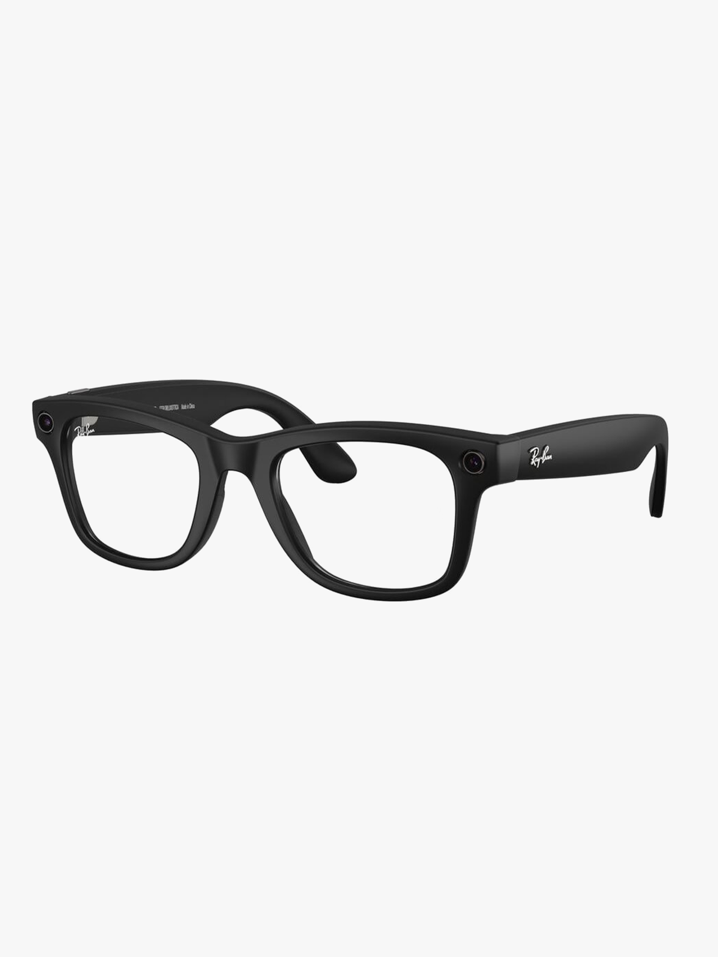 Ray-Ban META Wayfarer Frame: Matte Black. Lenses: Clear / Grey Transitions