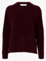 Selected Femme Lulu Long Sleeve Knit O-Neck Fig Melange