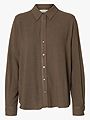 Selected Femme Viva Long Sleeve Sun Shirt Chocolate Chip