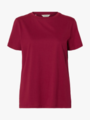 Selected Femme My Essential Short Sleeve O-Neck Tee Anemone