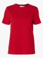 Selected Femme My Essential Short Sleeve O-Neck Tee Equestrian Red
