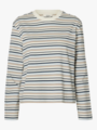 Selected Femme Essential Long Sleeve Striped Boxy Tee Cashmere Blue / Multi Stripe