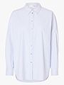 Selected Femme Nova Long Sleeve Oxford Shirt White / Blue