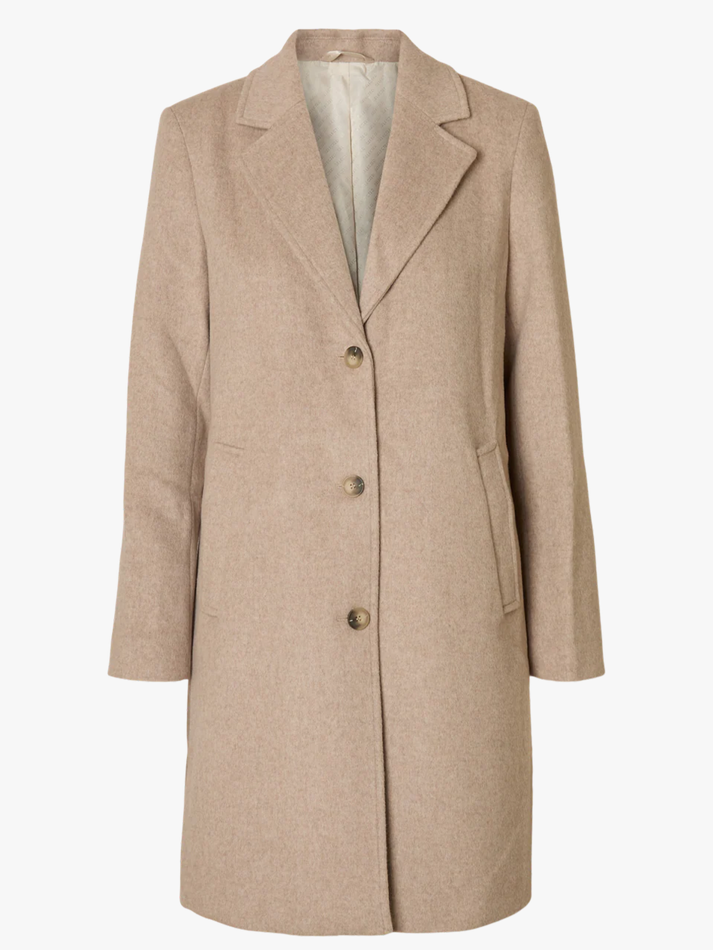 Selected Femme Sasja Lano Coat Beige - Main Image