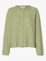 Selected Femme Lulu New Long Sleeve Knit Cardigan Lint Melange