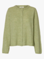 Selected Femme Lulu New Long Sleeve Knit Cardigan Lint Melange