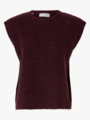 Selected Femme Lulu Short Sleeve Knit Vest Fig BLACK CORE