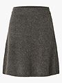 Selected Femme Lulu Brushed High Waist Knit Skirt Medium Grey Melange