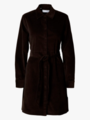 Selected Femme Runa Short Corduroy Dress Chocolate Torte