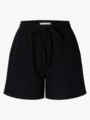 Selected Femme Luisa Linnie Linen Blend Shorts Black