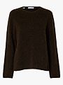Selected Femme Lulu Brushed Long Sleeve Knit O-Neck Delicioso MELANGE