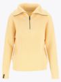Twentyfour Mode Rib Half Zip Knit Lys Gul