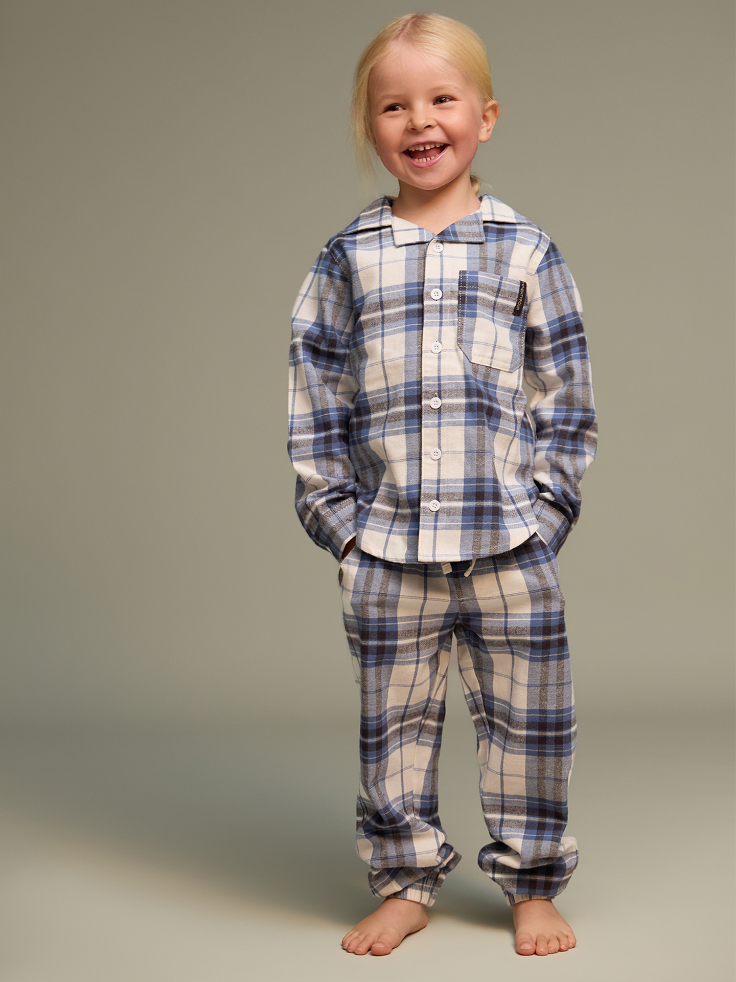 Twentyfour Dreamy Pyjamas Set Mellomblå