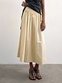 Topshop Sally Maxi Skirt Yellow Cream