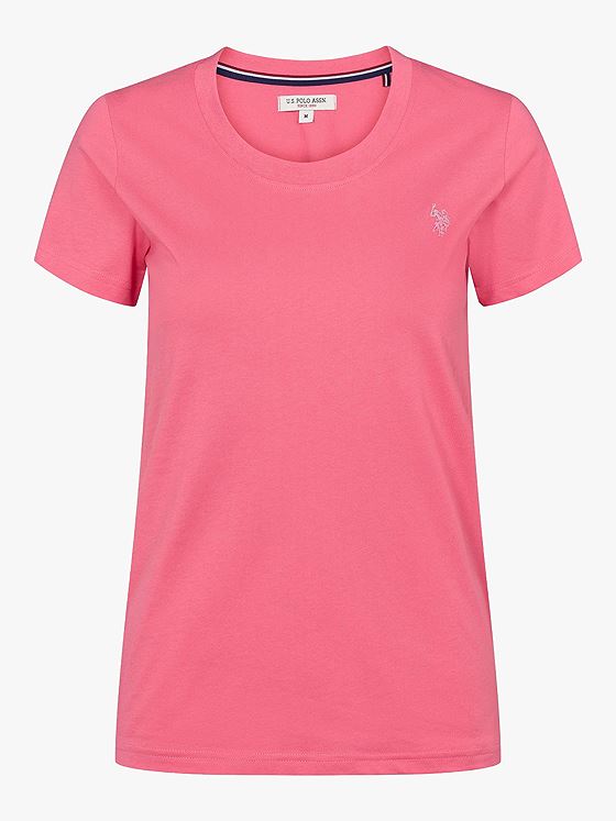 U.S. Polo Assn. Amy O-Neck Tee Pink Lemonade