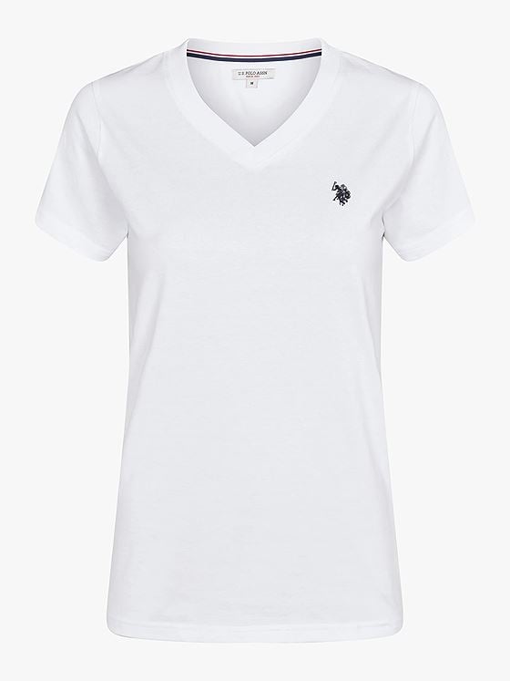 U.S. Polo Assn. Assia V-Neck Tee Bright White