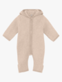 Huttelihut Pram Suit Ears Cotton Fleece Camel Melange