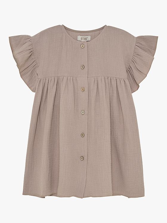 Huttelihut Dress Short Sleeve Muslin Moon Rock