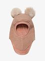 Huttelihut Balaclava Wool Alpaca Pompoms Rose Melange