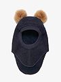 Huttelihut Balaclava Wool Alpaca Pompoms Dark Navy