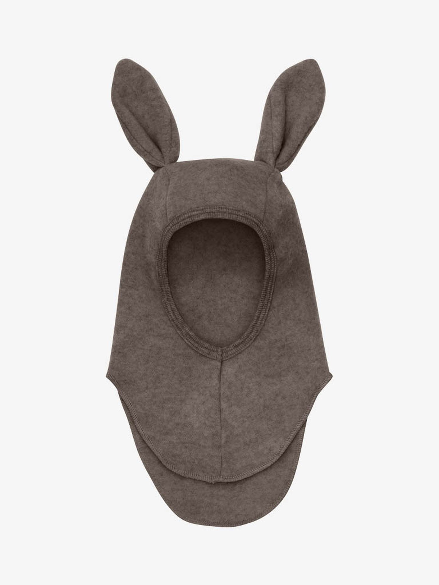 Huttelihut Balaclava Ears Wool Fleece Brown Melange