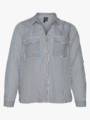 Vero Moda Curve Bumpy Long Sleeve Shirt Snow White India ink