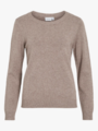 Vila Viril O-Neck Long Sleeve Knit Top Falcon Melange