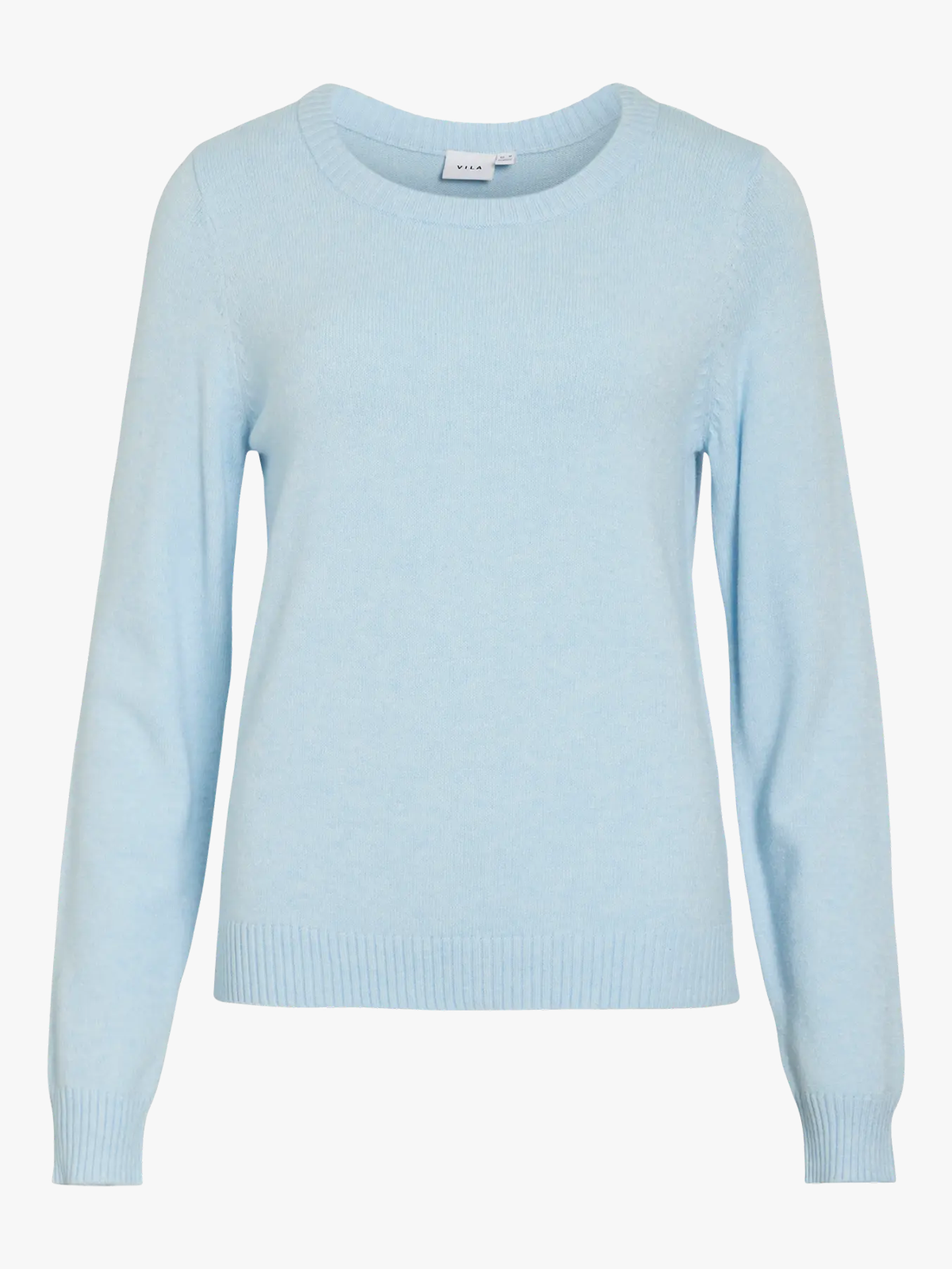 Vila Viril O-Neck Long Sleeve Knit Top Nantucket Breeze Light Melange