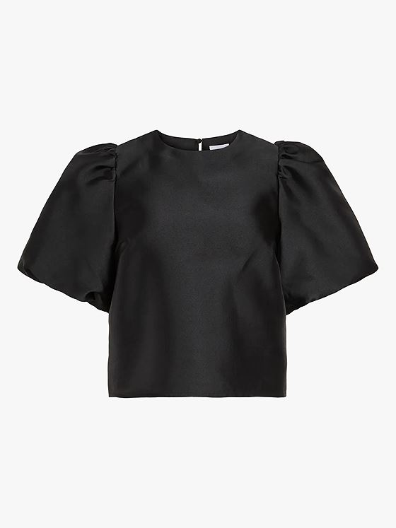 Vila Shina 2/4 O-Neck Top Black