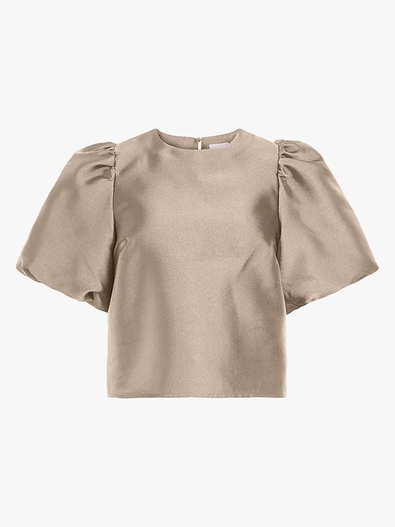 Vila Shina 2/4 O-Neck Top CEMENT