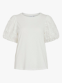 Vila Simonia O-Neck Short Sleeve Top Snow White