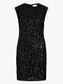 Vila Kaiya Sleeveless O-Neck Short Sequin Dress Black Beauty