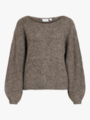 Vila Marley Long Sleeve Knit Pullover Falcon MELANGE