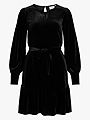 Vila Emily Long Sleeve O-Neck Dress Black Beauty