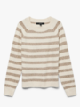 Vero Moda Doffy Long Sleeve O-Neck Blouse Birch W. Sepia Tint