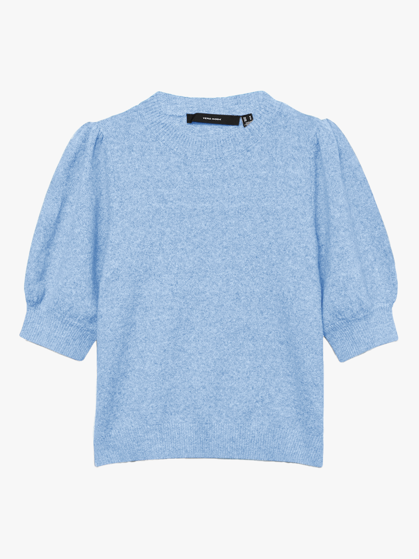 Vero Moda Doffy 2/4 O-Neck Pullover - Blå | Getinspired.no, حجم الصورة 1440x1920