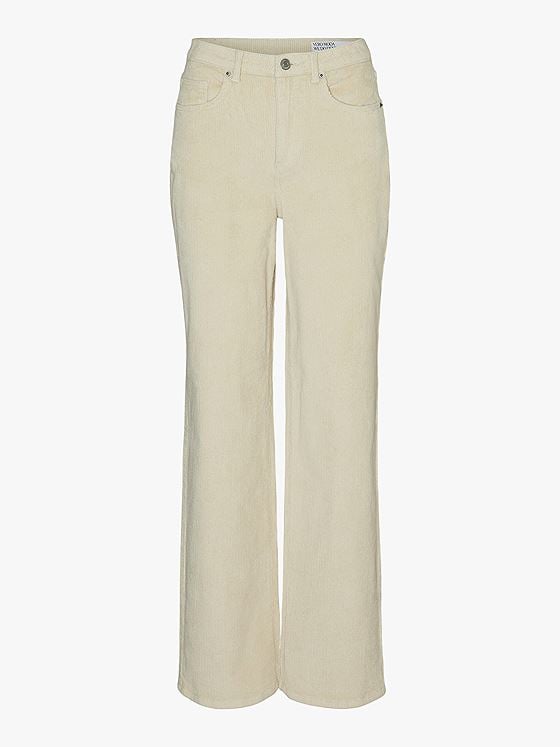 Vero Moda Tessa Wide Corduroy Pants Oatmeal