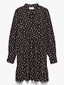 Vero Moda Aware Noelle Long Sleeve High Neck Short Dress Chocolate Torte Rose Elegance
